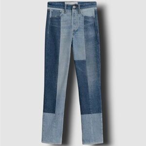 rag & bone Women's Miramar “sweatpant” Patchwork Straight Jeans